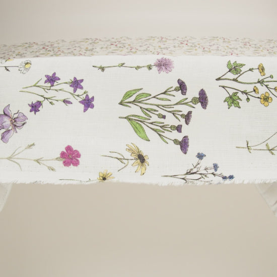 Multicolor Wildflower Doodles Medium Weight Linen Woven - Image 6 of 7