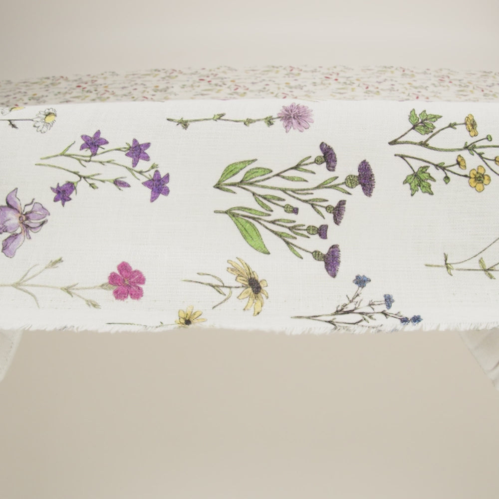 Multicolor Wildflower Doodles Medium Weight Linen Woven - Image 6 of 7