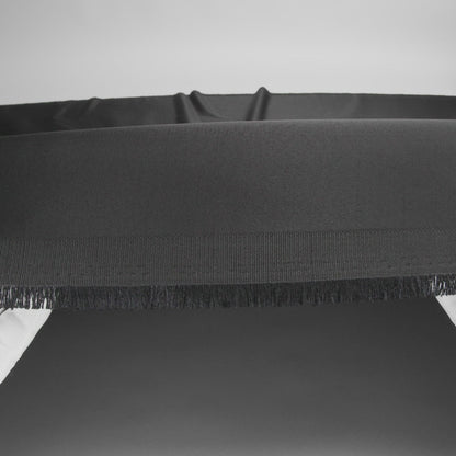 Black Solid Polyester Shantung
