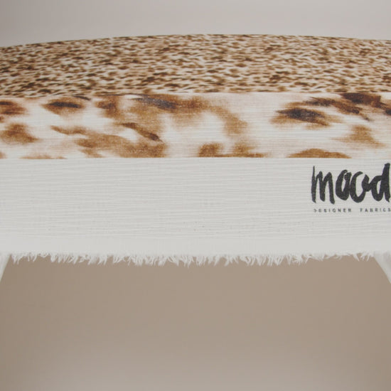 Slubbed Gauzy Cotton Woven - Cream, Brown and Black Abstracted Animal Spots - Mood Exclusive Safari Samba Print - Image 6 of 6