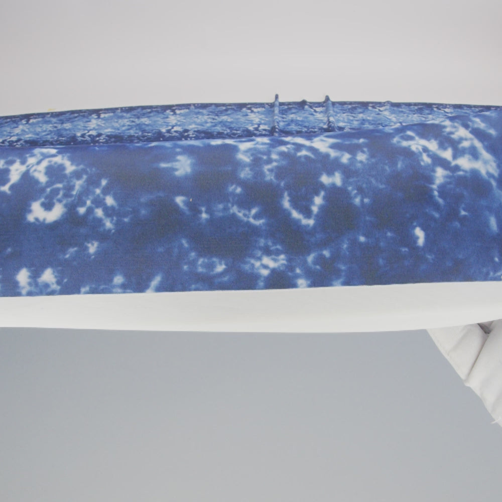 Stretch Econyl Nylon Jersey Print - Deep Sea Blue Tie Dye - Designer Deadstock - Image 6 of 6