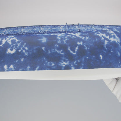 Stretch Econyl Nylon Jersey Print - Deep Sea Blue Tie Dye - Designer Deadstock