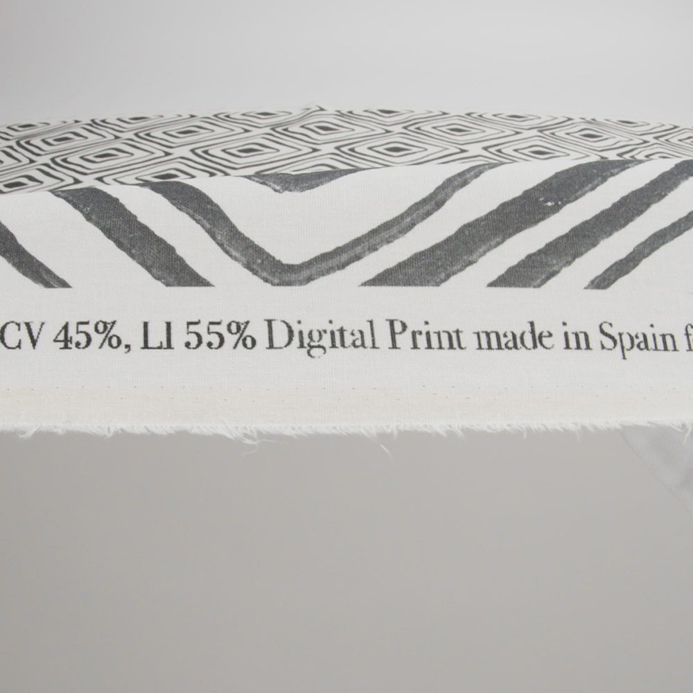 Linen and Rayon Woven - White Painted Diamonds - Sahara Summers Print - Mood Exclusive Palm Beach Collection - Image 6 of 7