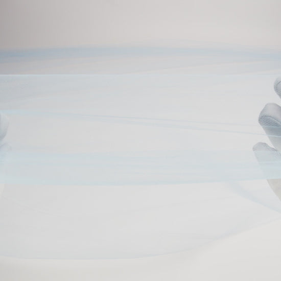 Nylon Tulle 108" - Cyan Blue - Pavlova Wide Collection - Image 5 of 5