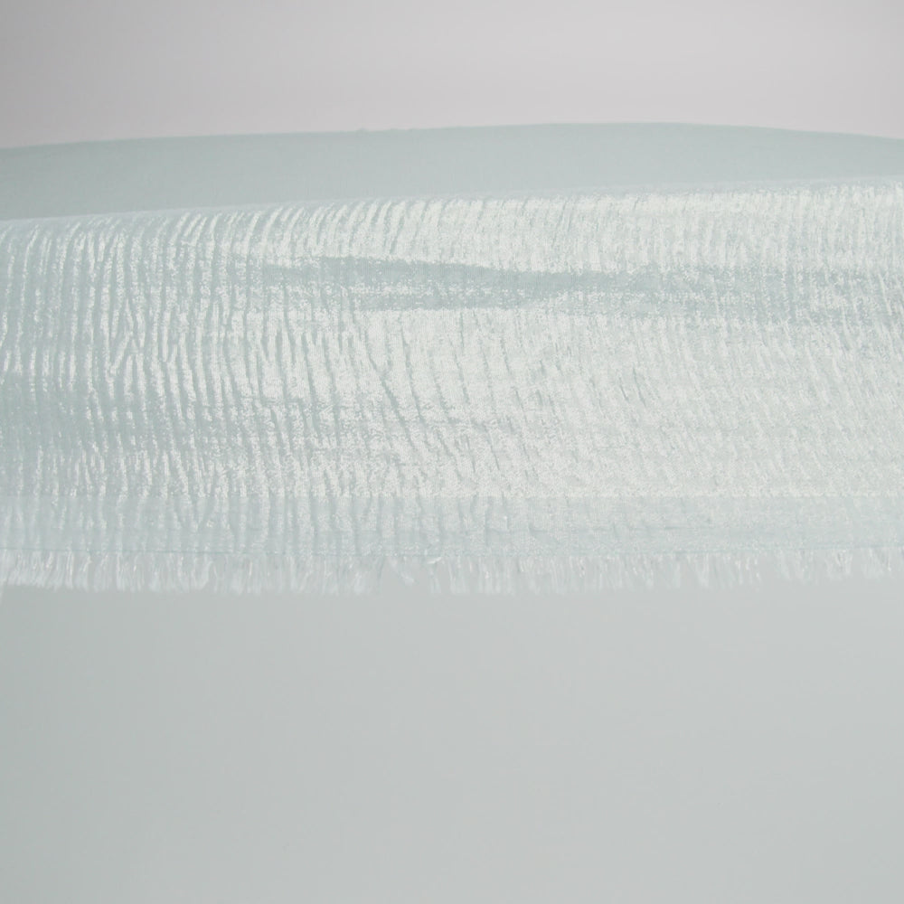 Polyester Chiffon Plisse with All-Over Foil - Baby Blue and Gold - Honey Collection - Image 6 of 7