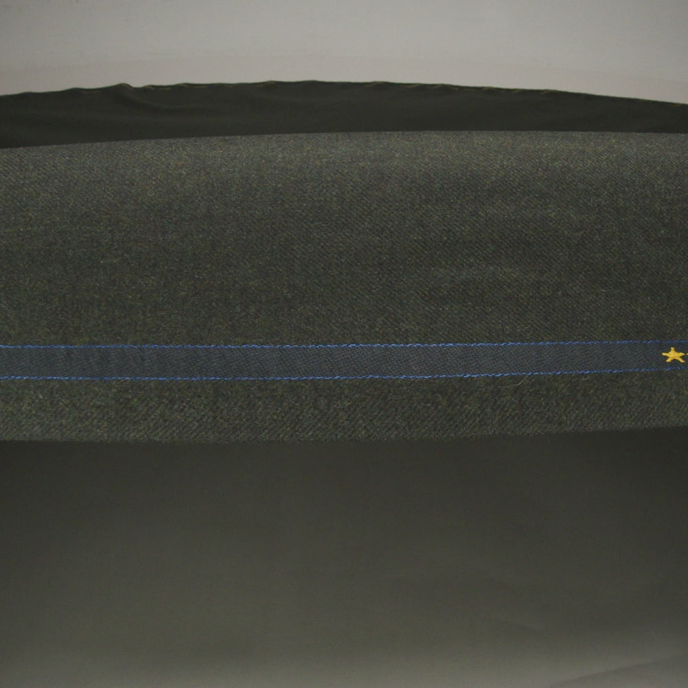 Brushed Virgin Wool Twill Made in Italy - Heathered Dark Forest Green - Image 6 of 6
