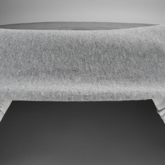 Fleece-Backed Stretch Cotton Knit - Heather Gray - Cecil Collection - Image 5 of 5