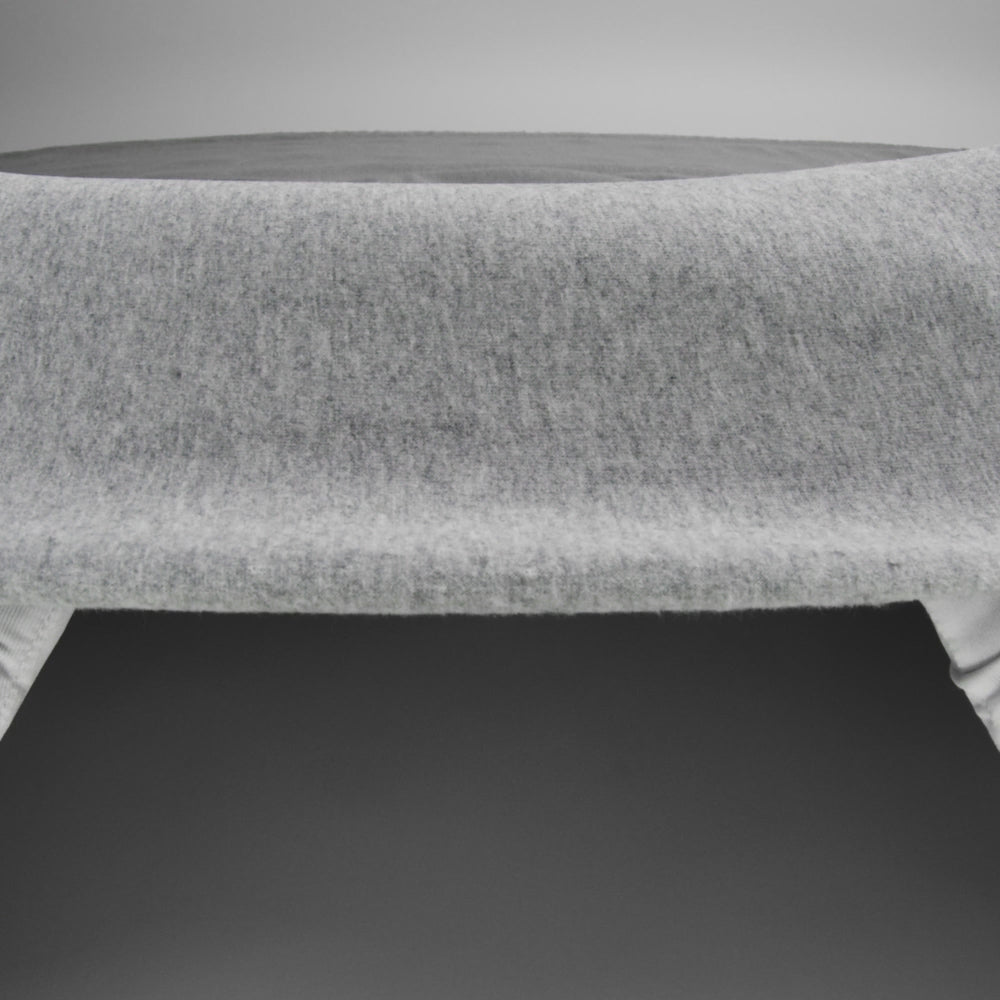 Fleece-Backed Stretch Cotton Knit - Heather Gray - Cecil Collection - Image 5 of 5