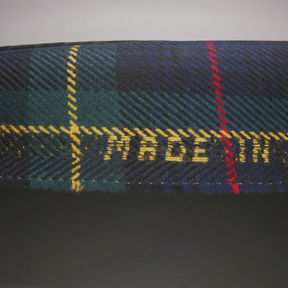 Heavy Virgin Wool Twill Made in Italy - Dark Green, Red and Yellow Plaid