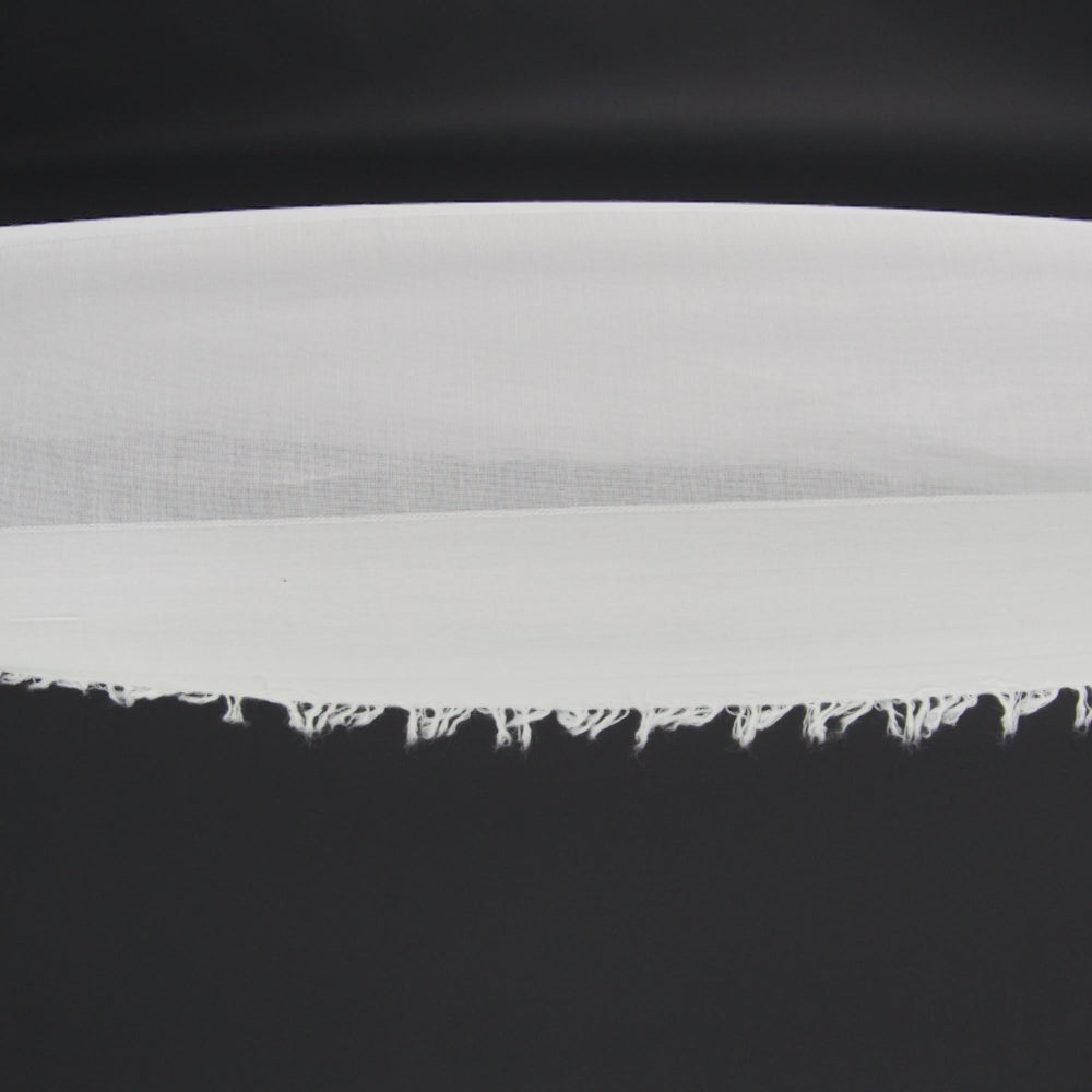 Famous Australian Designer White Burnout Awning Stripes Cotton and Silk Voile - Image 6 of 6