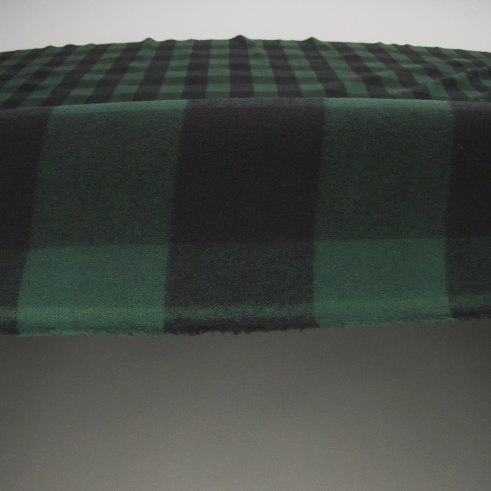 Buffalo Check Cotton Flannel - Black and Green - Seco Collection - Image 5 of 5