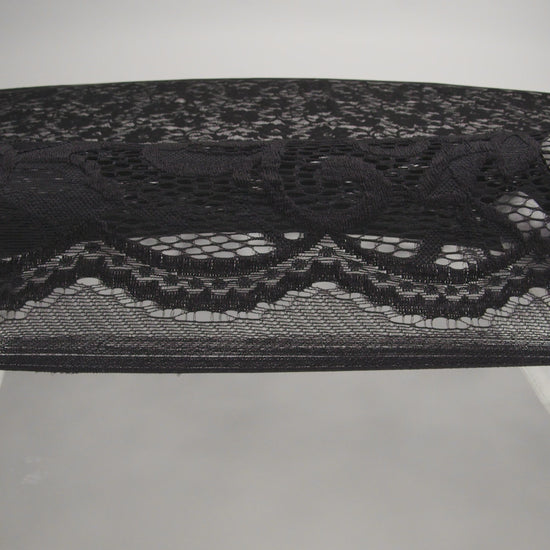 Italian Black Stretch Crochet Lace - Image 4 of 4