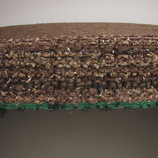 Metallic Polyester and Wool Tweed - Brown and Gold - Image 6 of 6
