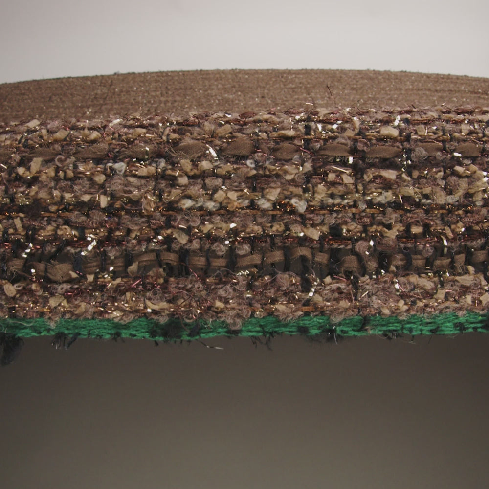 Metallic Polyester and Wool Tweed - Brown and Gold - Image 6 of 6