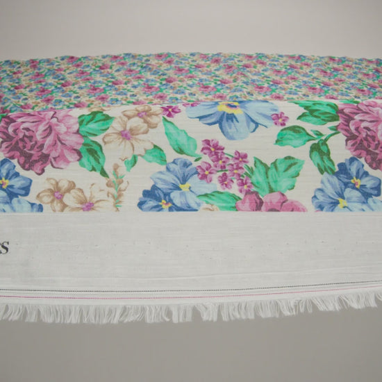 Crinkled Cotton Gauzy Woven - White, Pink and Blue Florals - Mood Exclusive Secret Garden Print - Image 6 of 6