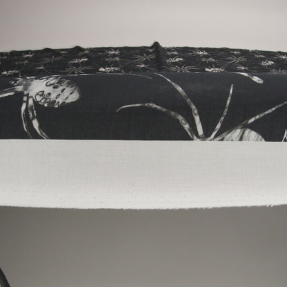 Cotton Voile - Black and White Spiders - Mood Exclusive Tantalizing Tarantulas Print