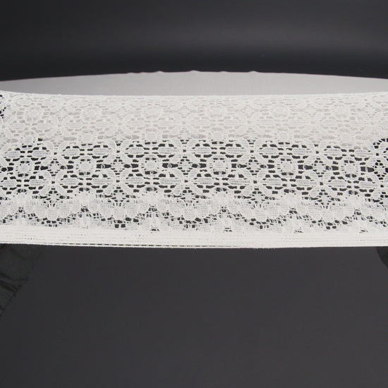 Famous NYC Designer Crystal Gray Stretch Floral Lace - Image 5 of 5