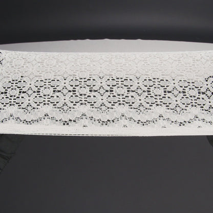 Famous NYC Designer Crystal Gray Stretch Floral Lace