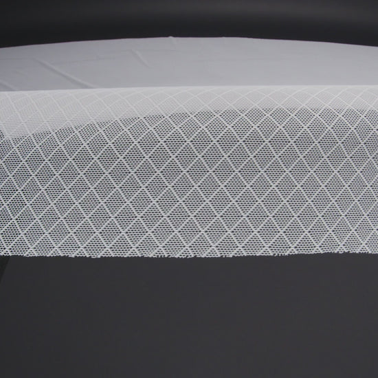 White Stretch Diamond Mesh - Image 5 of 5