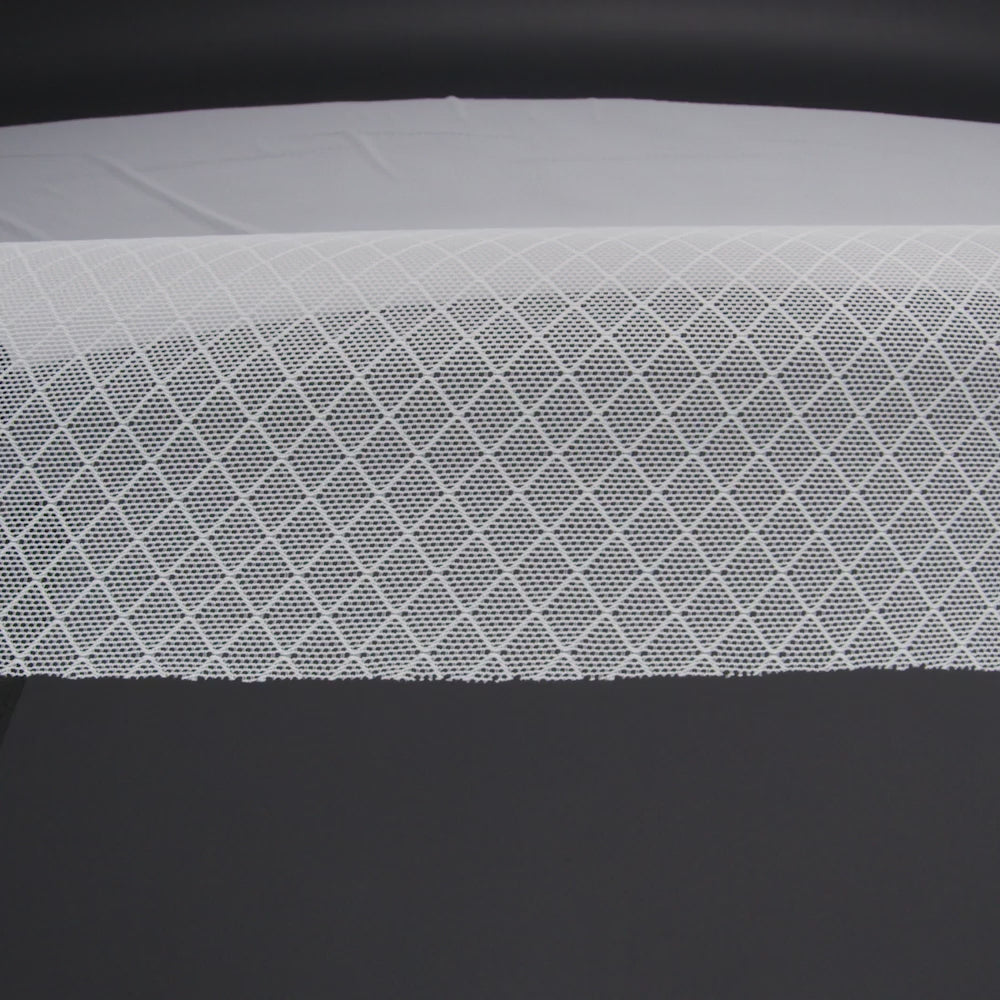White Stretch Diamond Mesh - Image 5 of 5