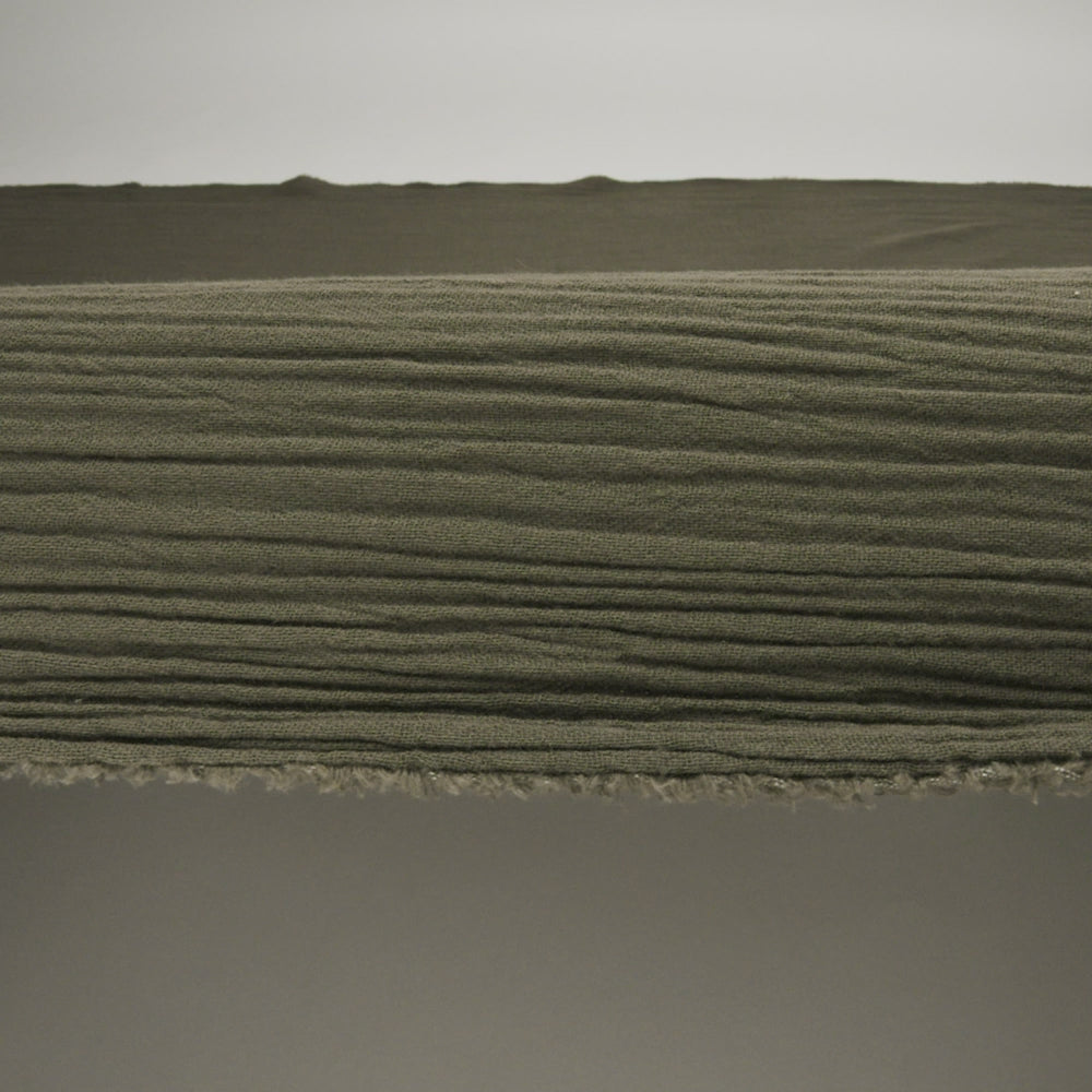 Double Cotton Gauze - Olive - Talamanca Collection - Image 5 of 5