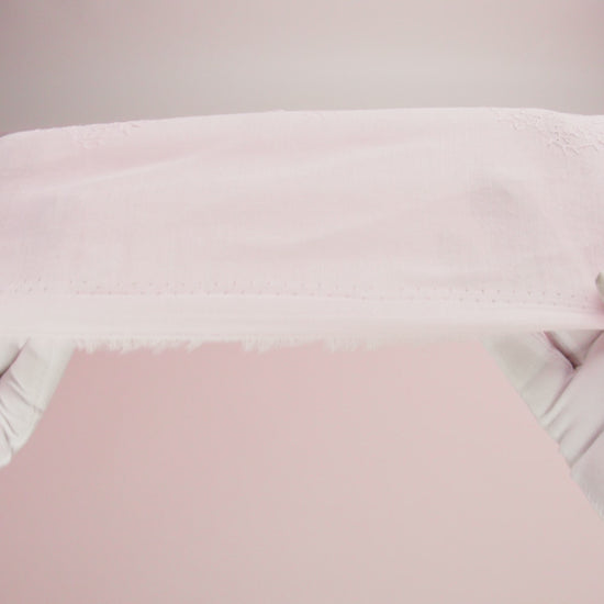 Embroidered Eyelet Cotton Voile - Baby Pink Big Tossed Flowers - Naomi Collection - Image 6 of 6