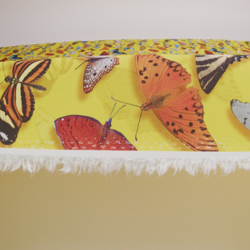 Sunshine Yellow Butterfly Printed Organic Viscose Batiste - Image 5 of 5