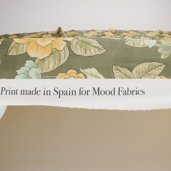 Cotton Poplin Print - Olive Green and Yellow Floral - Mood Exclusive Glorious Gardens - Image 6 of 6