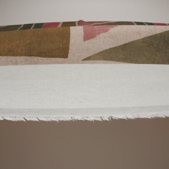 Linen and Rayon Woven - Dark Green, Muted Pink and Beige Painted Shapes - Mood Exclusive Euclid’s Canvas Print - Image 6 of 6