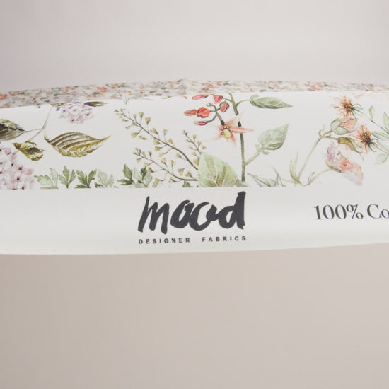 Cotton Poplin - Orange and Green Floral - Les Fleurs de L'amour Print - Mood Exclusive Jacques Collection - Image 5 of 5