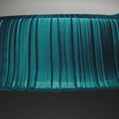 Pleated Stretch Satin - Teal - Andreas Collection