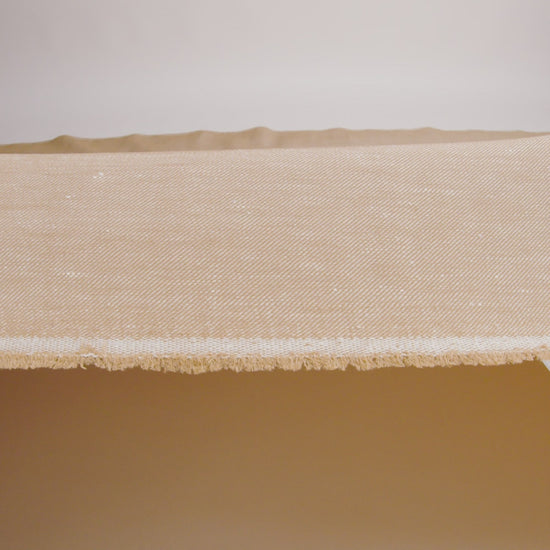 Stretch Linen Blend Twill by Veronica Beard - Khaki Beige - Designer Deadstock - Image 6 of 6