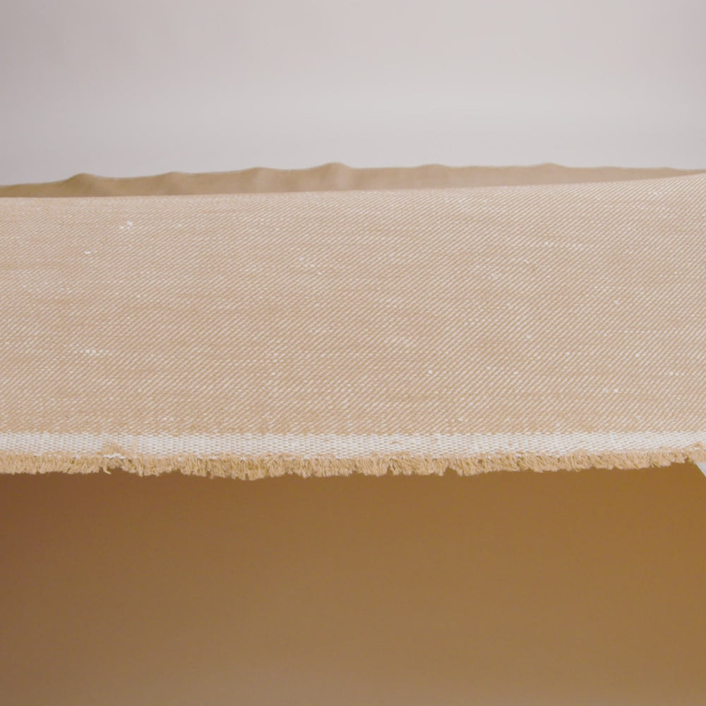 Stretch Linen Blend Twill by Veronica Beard - Khaki Beige - Designer Deadstock - Image 6 of 6