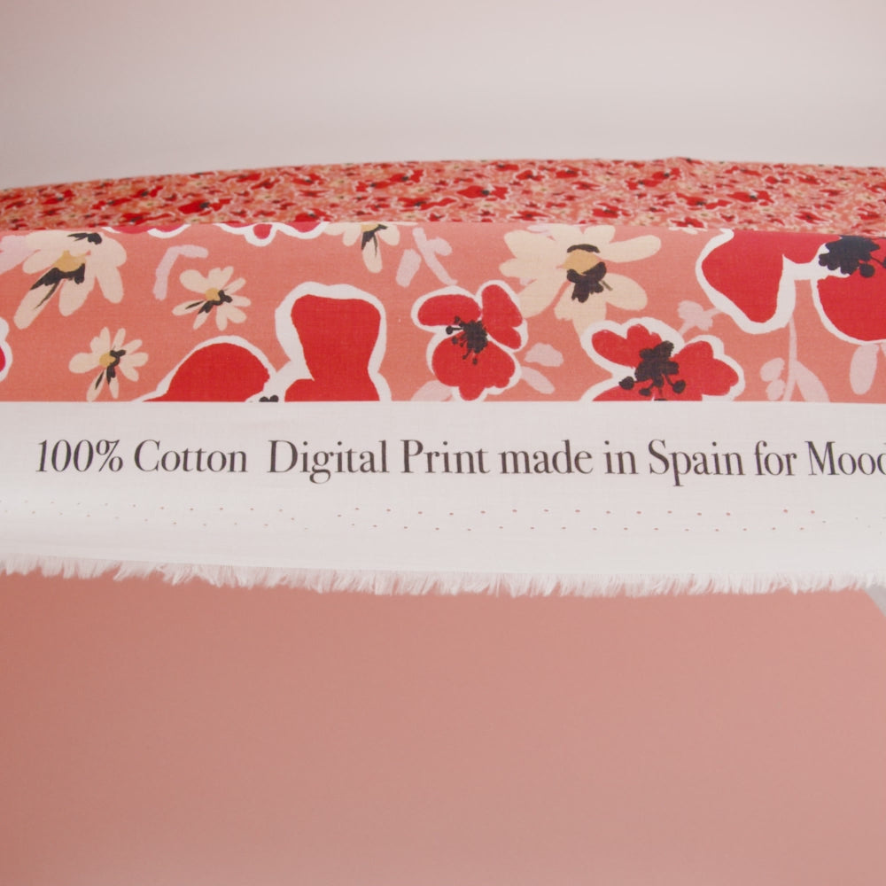 Cotton Voile Print - Orange and Red Floral - Mood Exclusive Grooving Blooms - Image 6 of 6
