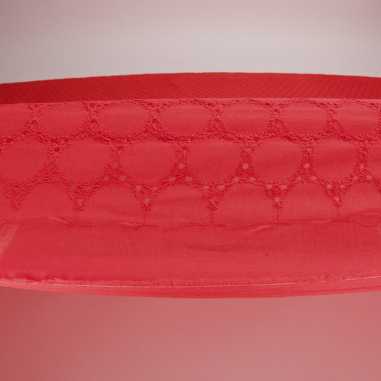 Embroidered Eyelet Cotton Voile - Red Circles of Circles - Naomi Collection - Image 6 of 6