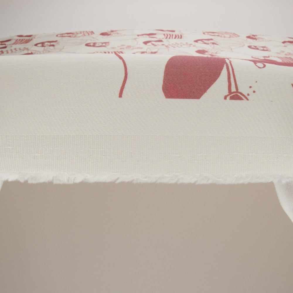 Stretch Cotton Sateen - Pink and White Women - Cameo Print - Mood Exclusive Viso Collection - Image 5 of 5