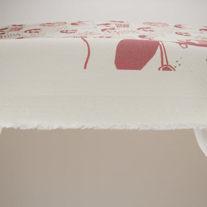 Stretch Cotton Sateen - Pink and White Women - Cameo Print - Mood Exclusive Viso Collection