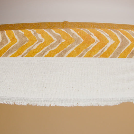 Linen and Rayon Woven - Taupe and Orange Painterly Chevrons - August Attitude Print - Mood Exclusive Palm Beach Collection - Image 7 of 8