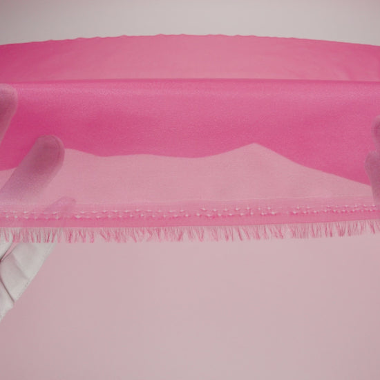 Iridescent Polyester Organza - Raspberry - Image 5 of 5