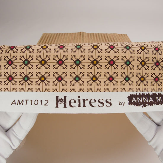 Printed Quilting Cotton by Anna Maria Textiles for Northcott - Palace Jeweled Floral Grid - Heiress Collection - Image 6 of 6