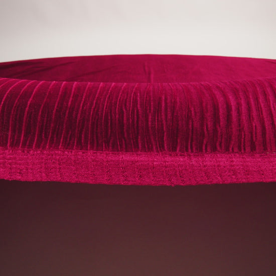 Wavy Crinkled Velour - Deep Claret - Yvonne Collection - Image 5 of 5