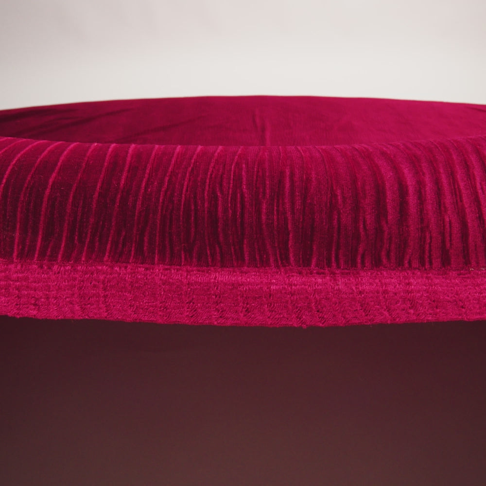 Wavy Crinkled Velour - Deep Claret - Yvonne Collection - Image 5 of 5