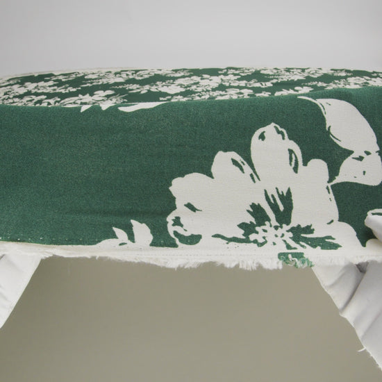 Sustainable Viscose Crepe Print - Dark Emerald Green Tropical Floral - Designer Deadstock - Image 6 of 6