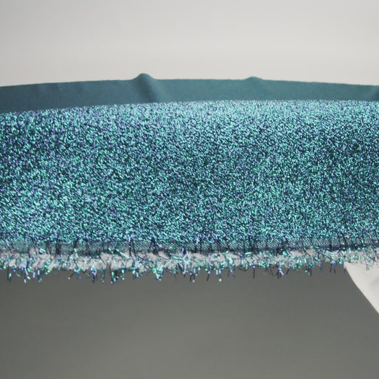 Cygnus Metallic Blue and Green Crinkled Lame Luxury Brocade - Image 5 of 5