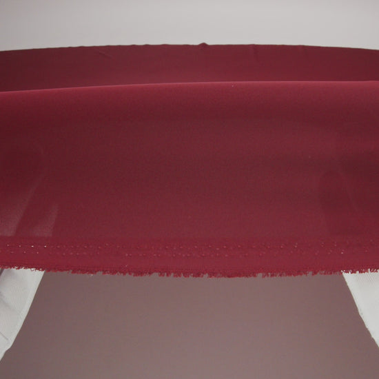 Polyester Double Georgette - Burgundy - Mimosa Collection by Mood - Image 6 of 7