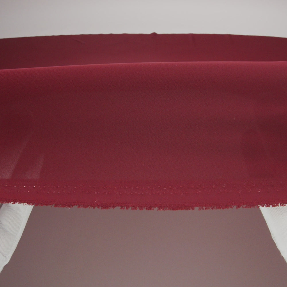 Polyester Double Georgette - Burgundy - Mimosa Collection by Mood - Image 6 of 7