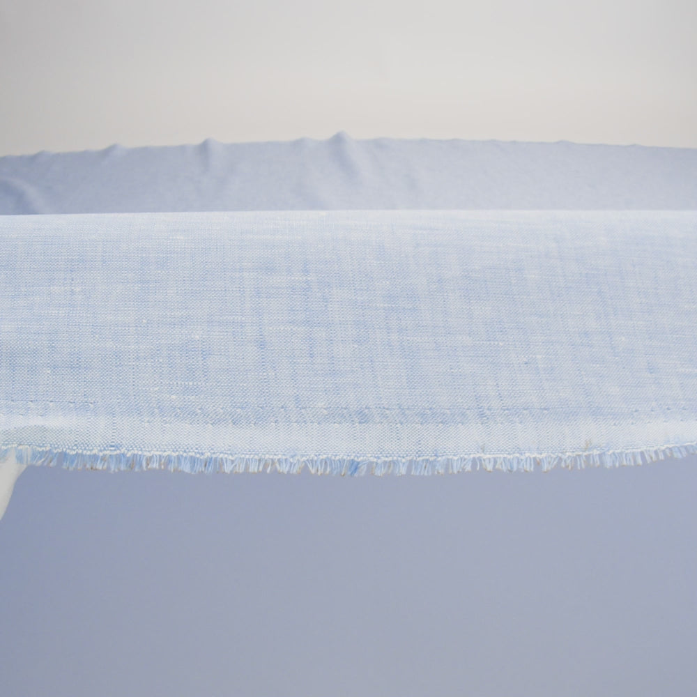 Lightweight Linen Chambray - Heathered Blue Heron - Minerva Collection - Image 5 of 6
