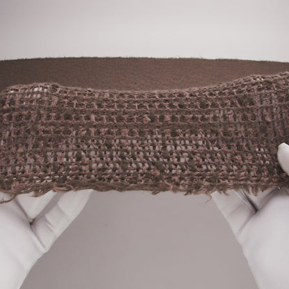 Italian Brown and Olive Wool Blend Netting