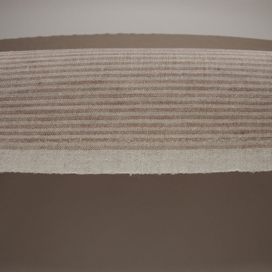 Medium Weight Linen Woven - Tan and Oatmeal Candy Stripes - Image 6 of 6