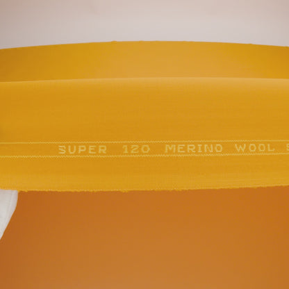 Super 120 Merino Wool Suiting - Saffron - Finn Collection